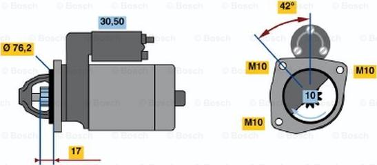 BOSCH 0 001 107 027 - Starteris ps1.lv