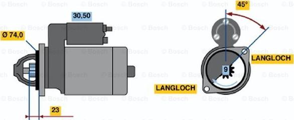 BOSCH 0 001 108 181 - Starteris ps1.lv