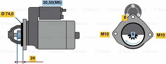 BOSCH 0 001 115 040 - Starteris ps1.lv