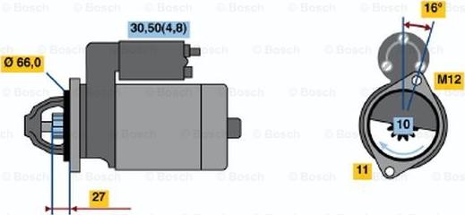 BOSCH 0 001 115 056 - Starteris ps1.lv