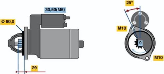 BOSCH 0 001 115 005 - Starteris ps1.lv