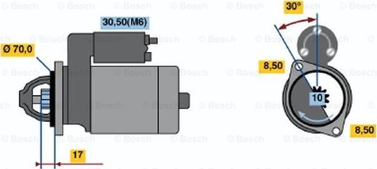 BOSCH 0 001 115 008 - Starteris ps1.lv