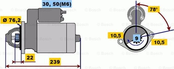 BOSCH 0 001 115 012 - Starteris ps1.lv