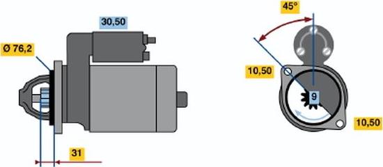 BOSCH 0001115035 - Starteris ps1.lv