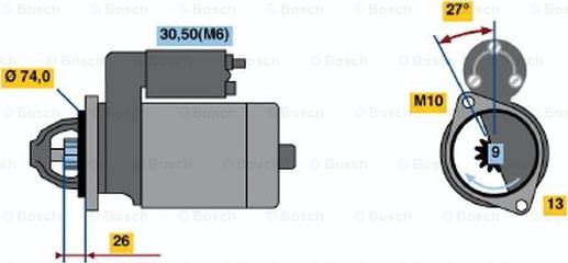 BOSCH 0 001 115 031 - Starteris ps1.lv