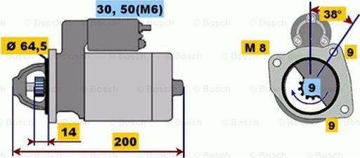 BOSCH 0 001 116 005 - Starteris ps1.lv