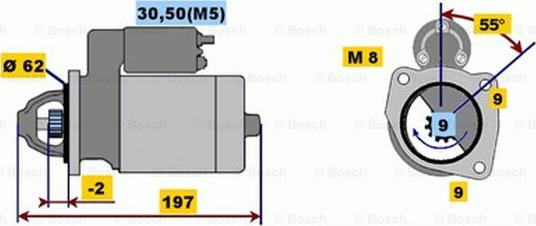 BOSCH 0 001 116 003 - Starteris ps1.lv