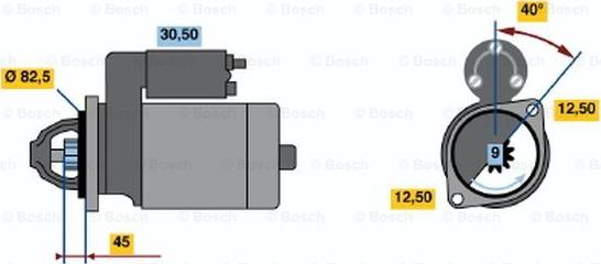 BOSCH 0 001 110 009 - Starteris ps1.lv