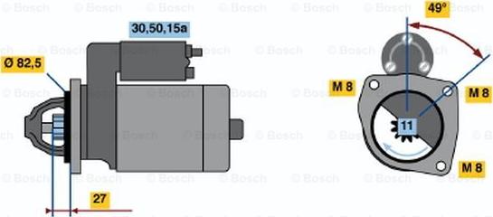 BOSCH 0 001 110 004 - Starteris ps1.lv