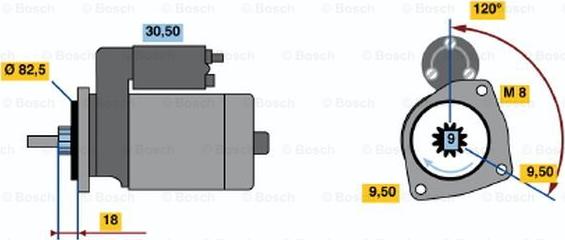 BOSCH 0 001 110 007 - Starteris ps1.lv