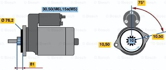 BOSCH 0 001 110 081 - Starteris ps1.lv