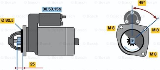 BOSCH 0 001 110 027 - Starteris ps1.lv