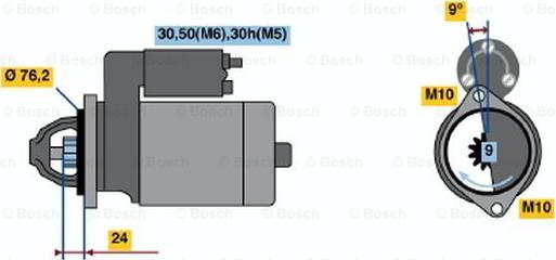 BOSCH 0 001 110 071 - Starteris ps1.lv