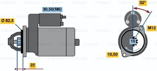 BOSCH 0 001 110 115 - Starteris ps1.lv