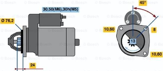 BOSCH 0 001 110 110 - Starteris ps1.lv