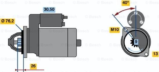 BOSCH 0 001 110 130 - Starteris ps1.lv