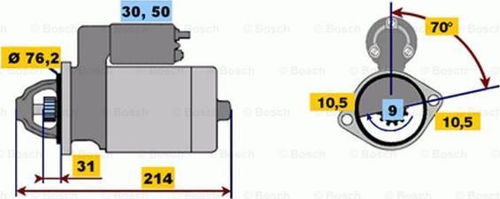 BOSCH 0 001 113 004 - Starteris ps1.lv