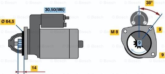 BOSCH 0 001 113 006 - Starteris ps1.lv