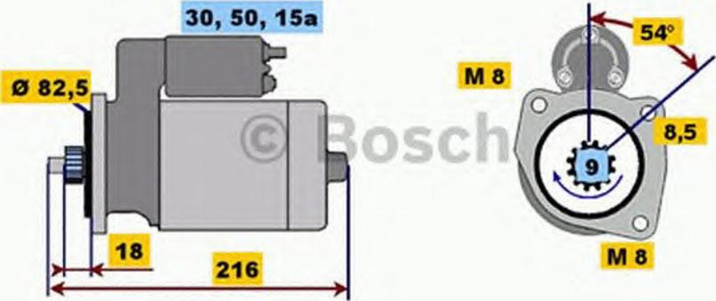 BOSCH 0 001 113 001 - Starteris ps1.lv