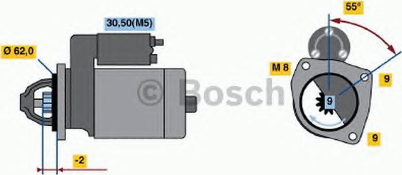 BOSCH 0001112041 - Starteris ps1.lv