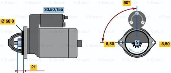 BOSCH 0 001 112 008 - Starteris ps1.lv