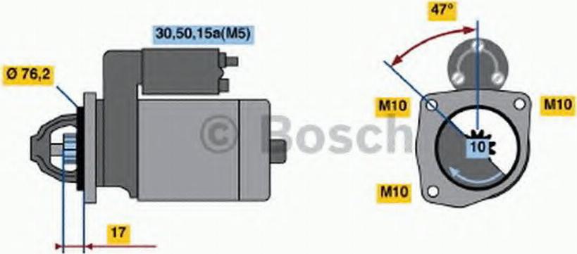 BOSCH 0001112037 - Starteris ps1.lv