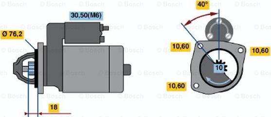 BOSCH 0 001 112 020 - Starteris ps1.lv