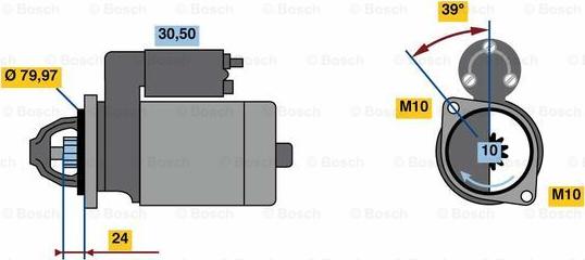 BOSCH 0 001 139 047 - Starteris ps1.lv