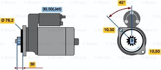 BOSCH 0 001 124 013 - Starteris ps1.lv