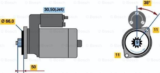 BOSCH 0 001 124 022 - Starteris ps1.lv