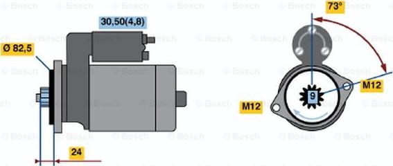 BOSCH 0 001 125 055 - Starteris ps1.lv