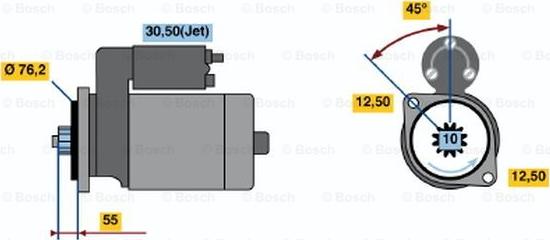 BOSCH 0 001 125 051 - Starteris ps1.lv