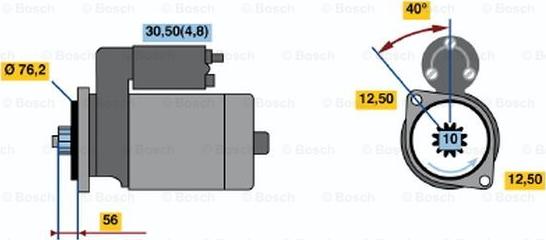 BOSCH 0 001 120 406 - Starteris ps1.lv