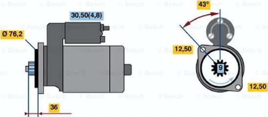 BOSCH 0 001 120 402 - Starteris ps1.lv