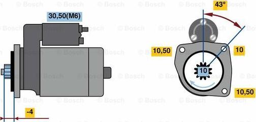 BOSCH 0 001 121 443 - Starteris ps1.lv