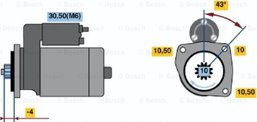 BOSCH 0 001 121 422 - Starteris ps1.lv