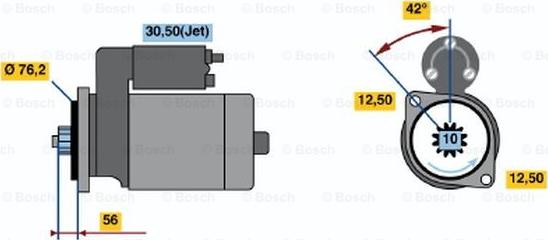 BOSCH 0 001 121 009 - Starteris ps1.lv