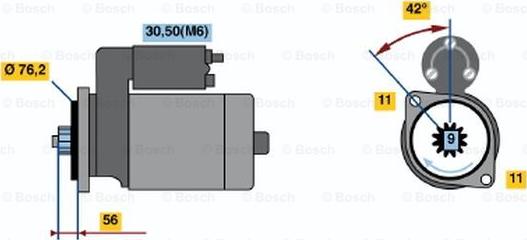 BOSCH 0 001 121 003 - Starteris ps1.lv