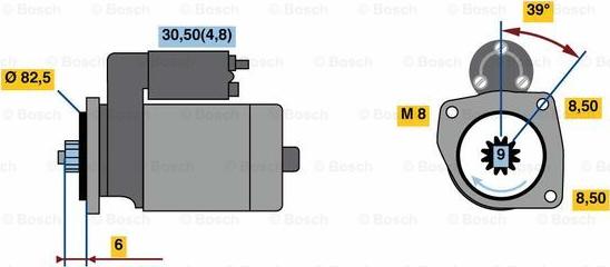 BOSCH 0 001 121 034 - Starteris ps1.lv