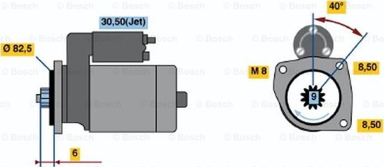 BOSCH 0 001 121 030 - Starteris ps1.lv