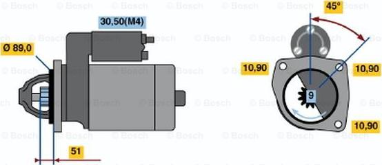 BOSCH 0 001 369 007 - Starteris ps1.lv