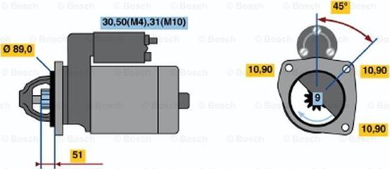 BOSCH 0 001 369 025 - Starteris ps1.lv