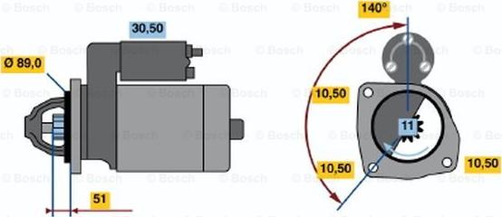 BOSCH 0 001 364 206 - Starteris ps1.lv