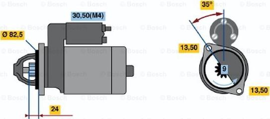 BOSCH 0 001 366 005 - Starteris ps1.lv