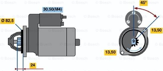 BOSCH 0 001 366 029 - Starteris ps1.lv