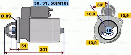 BOSCH 0 001 368 044 - Starteris ps1.lv