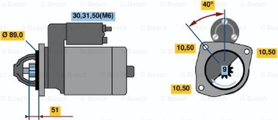 BOSCH 0 001 368 045 - Starteris ps1.lv