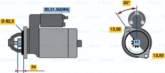 BOSCH 0 001 368 046 - Starteris ps1.lv