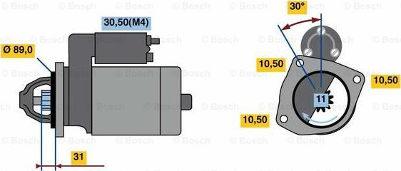 BOSCH 0 001 368 056 - Starteris ps1.lv