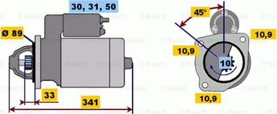 BOSCH 0 001 368 064 - Starteris ps1.lv